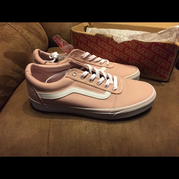 light pink and white vans